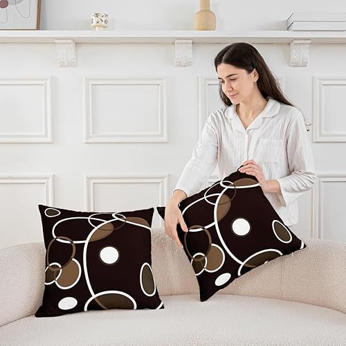 Miniatura 10 de Juego de 4 fundas de almohada a rayas degradadas de 18 x 18 pulgadas, fundas de almohada geométricas modernas de color negro y gris para el hogar,