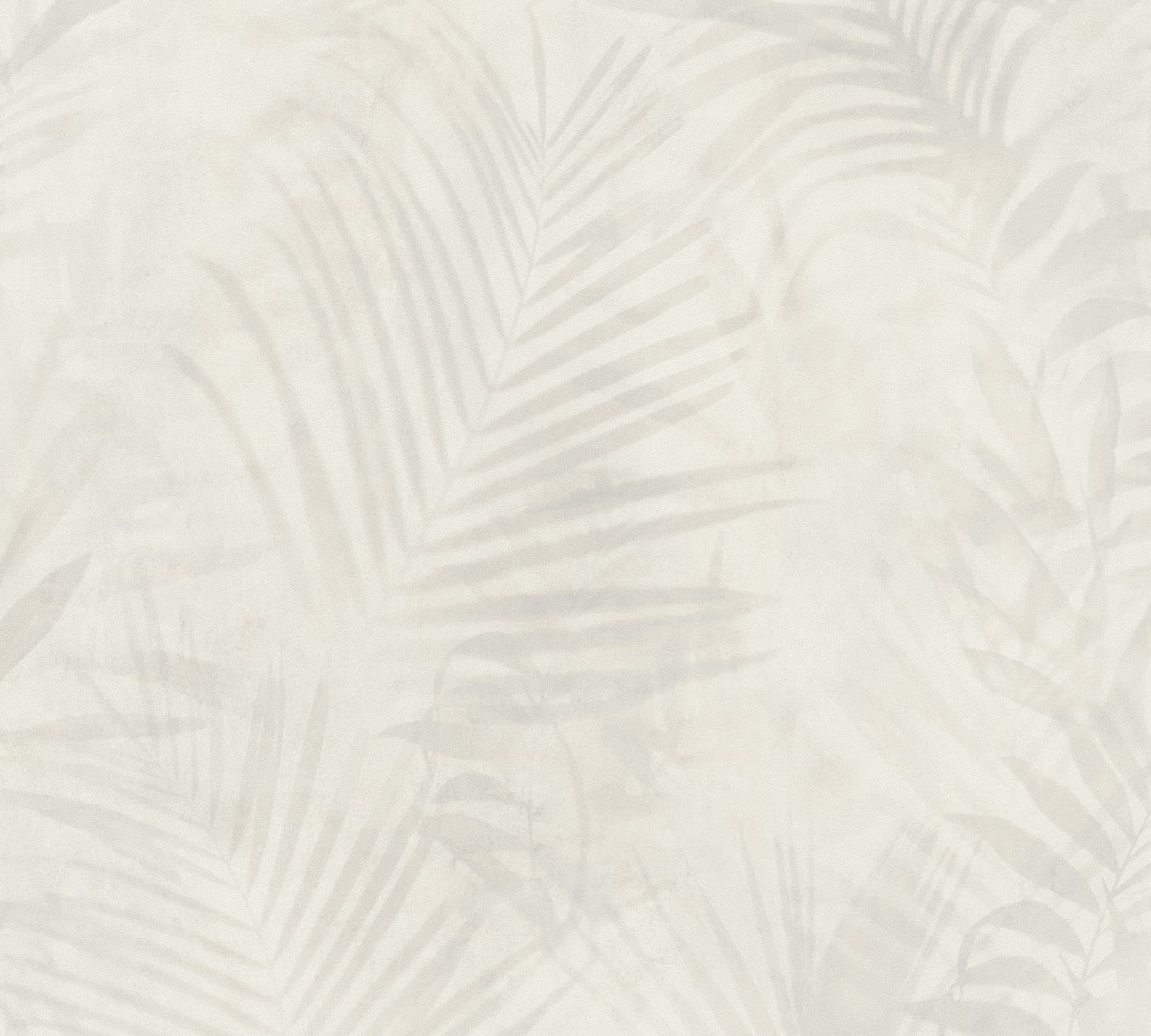 Sanders & Sanders papel pintado hojas de palmera beige crema 53 cm x 10.05 m