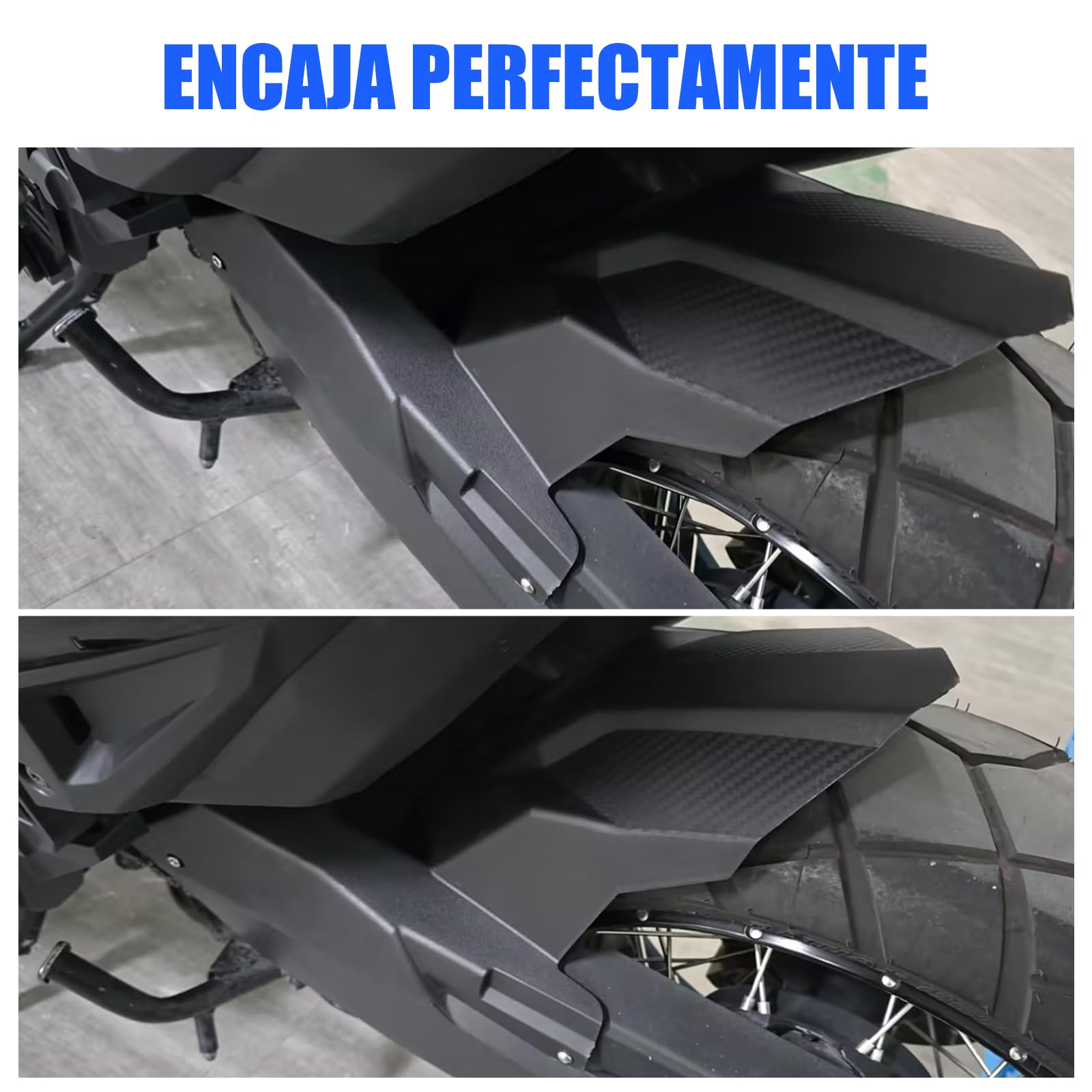 Garde-boue Arrière Compatible avec Honda X-ADV 750 (2021-2026), Protection contre la Boue et les Éclaboussures de Roue, Matériau PP, Texture en Fibre de Carbone, Noir Mat, Installation Facile