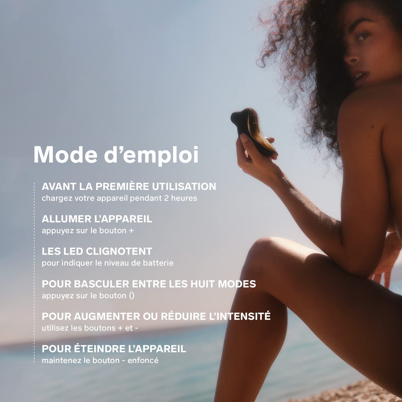 LELO SONA, Vibromasseur Sonique, Sex Toys Femme Stimulant à Pulsions, Étanche et Rechargeable, Cerise