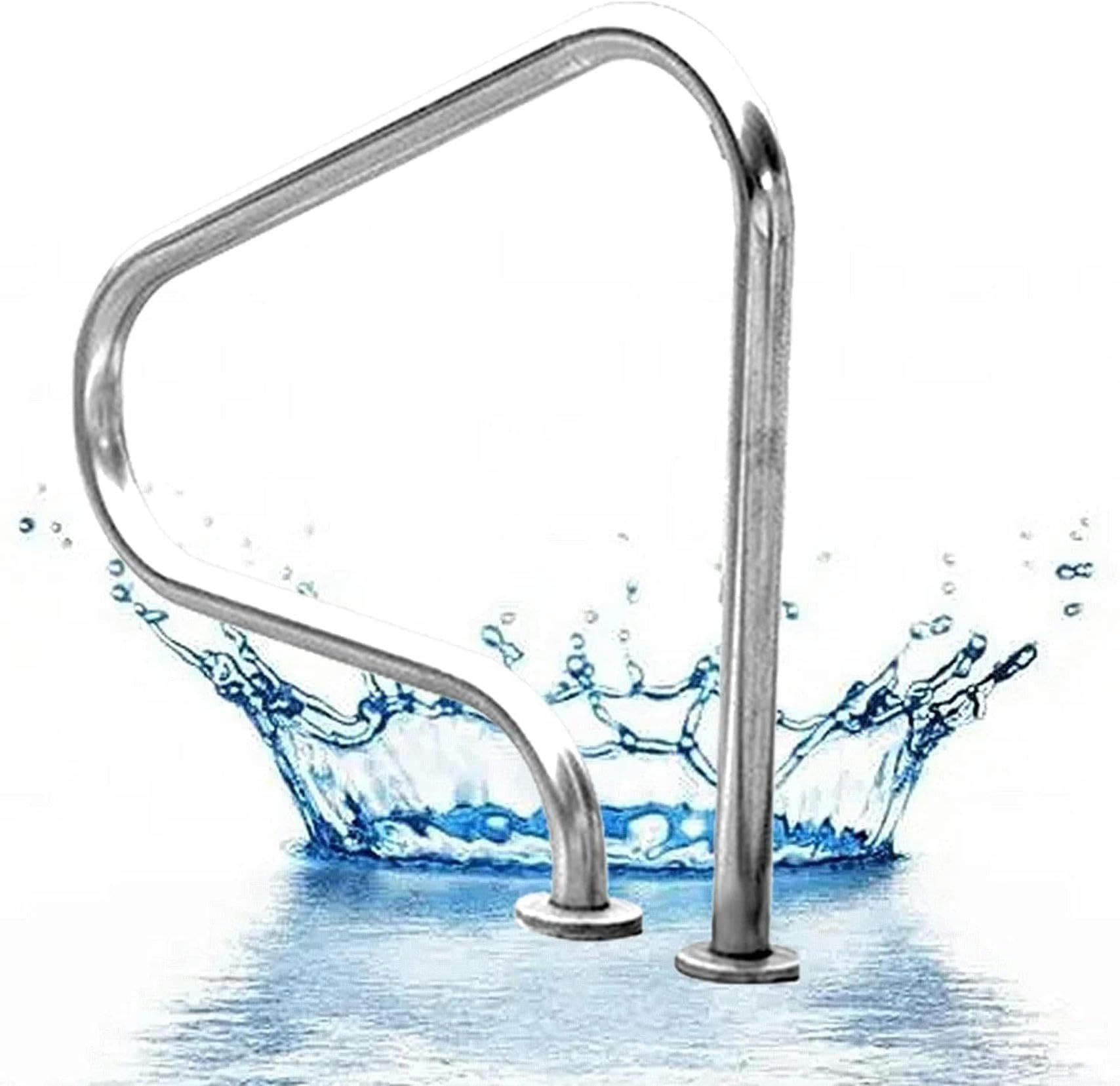 Main courante de piscine pour entrée sécurisée évitant les glissades de bassin