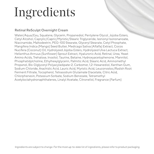 Miniatura 6 de Murad Retinal ReSculpt Crema de noche  Crema antienvejecimiento para cara y cuello con retina encapsulada y NAD+  Firme, levanta e hidrata la piel