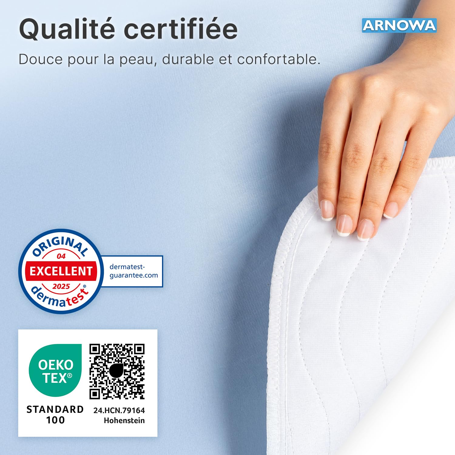 1x Alèse pour Incontinence ARNOMED® Lavable 90x160, alèse pour Incontinence imperméable et réutilisable, alèse de Protection pour lit, Matelas à Langer pour Enfants, pour Adultes et Personnes âgées