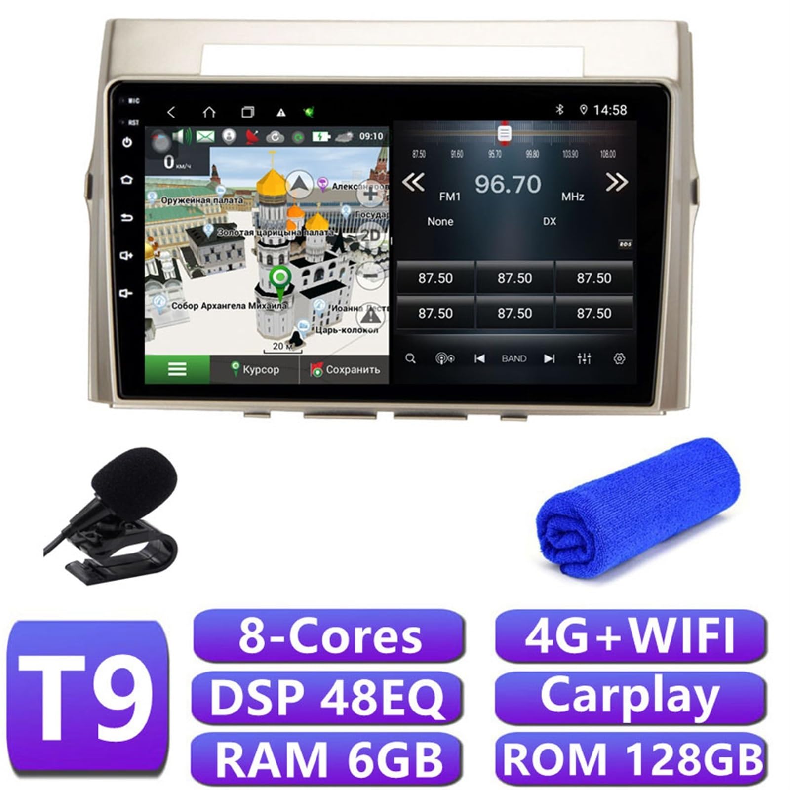 Jednostka główna 4G DSP, dla Toyoty, Corolli, Verso GPS multimedialny odtwarzacz wideo DVD Android 10 nawigacja stereo Autoradio Radio samochodowe 2 Din