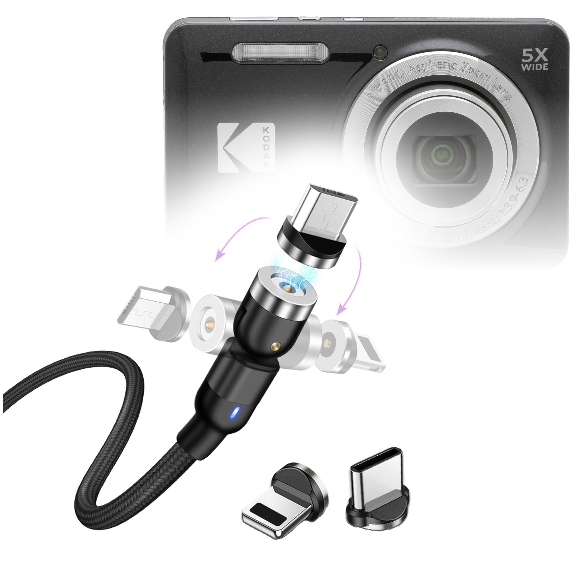 Amazon.com: BoxWave Cable Compatible with Kodak PIXPRO FZ55