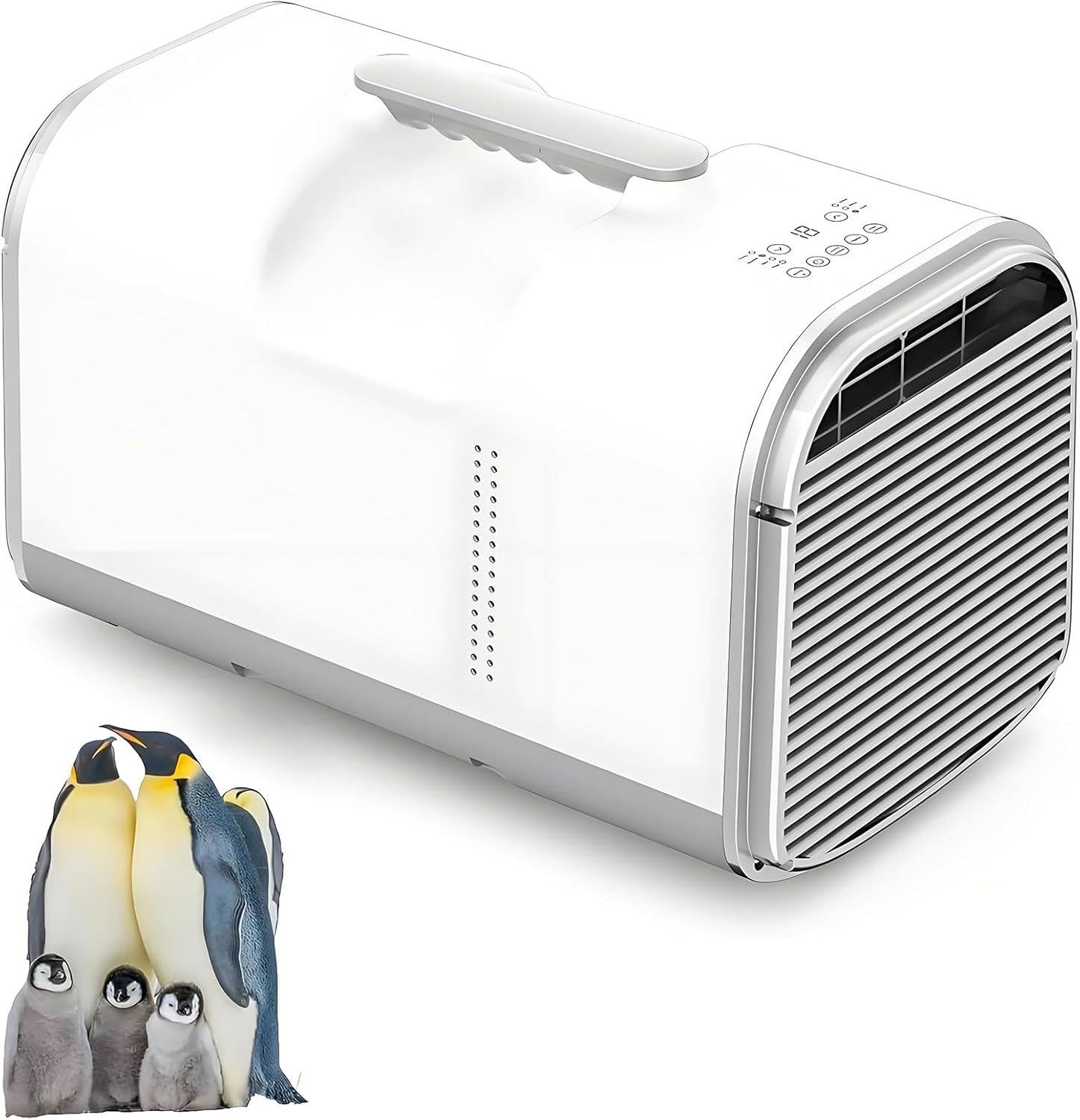 XDLYWUZIQ Portable Air Conditioner, 4800 BTU, 220V Caravan Air Conditioner, 3 in 1 Dehumidifier, Cooler, Fan, Digital Display, Remote Control, Travel, Camping, Motorhome, Outdoor Cooler 1300W