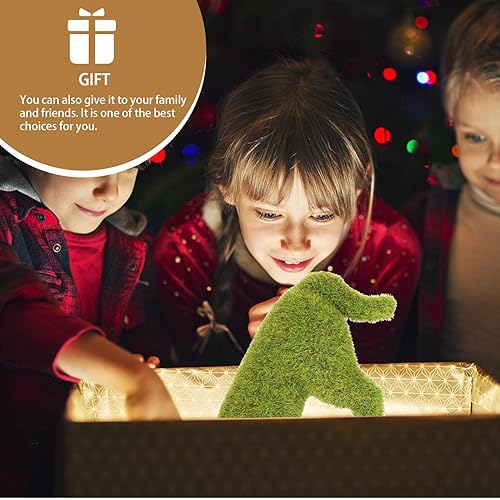 Miniatura 5 de Angoily Estatua de perro flocado cachorro acudido orinando escultura de perro hierba verde Topiary Figurines de césped artificial Perro Mini mascota