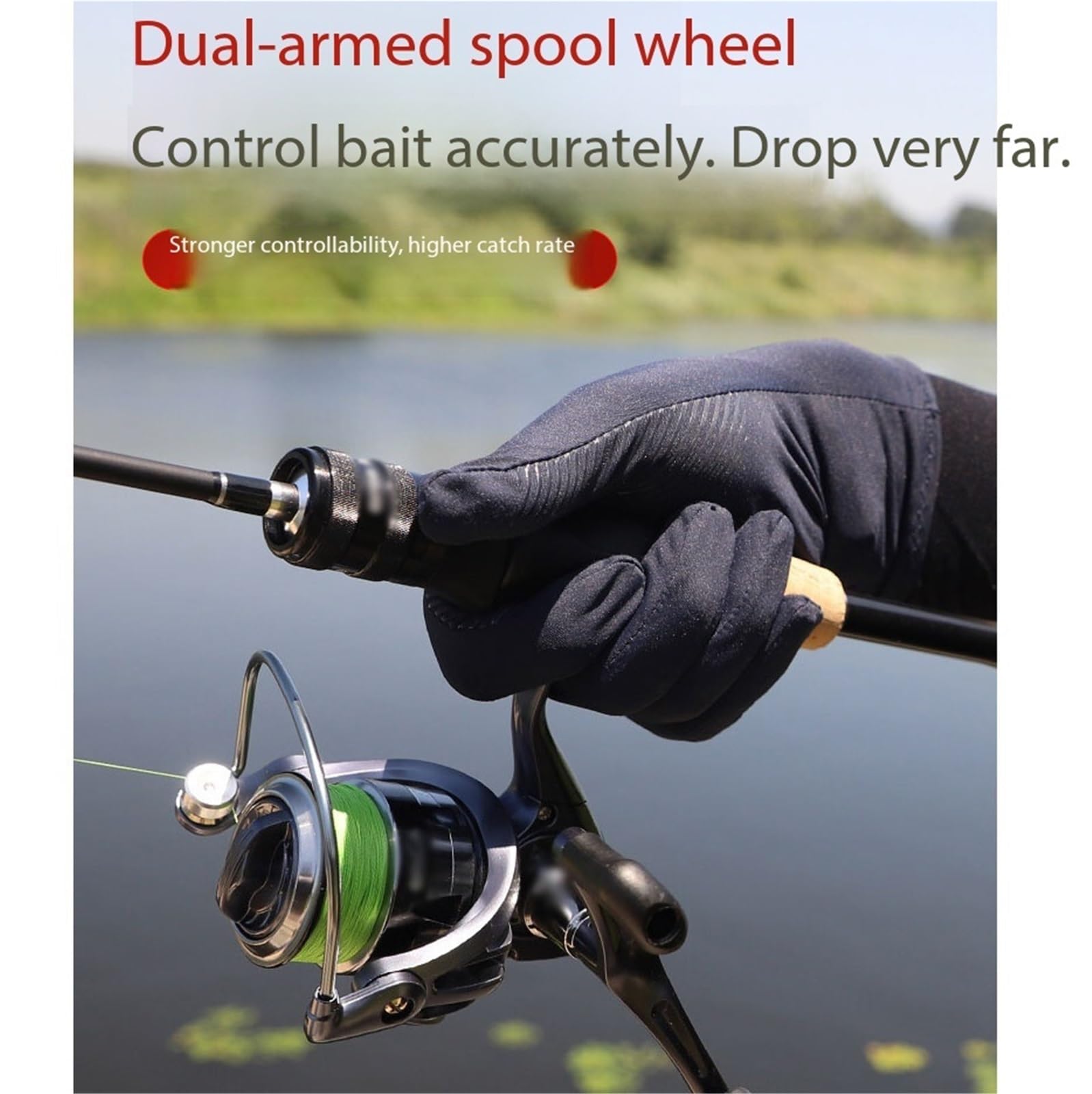Canna da Pesca telescopica Attrezzatura da Pesca combinata con Mulinello Spinning telescopico Portatile for Trota | Filo pre-filettato pronto for pescare appena tolto dalla scatola(XS)