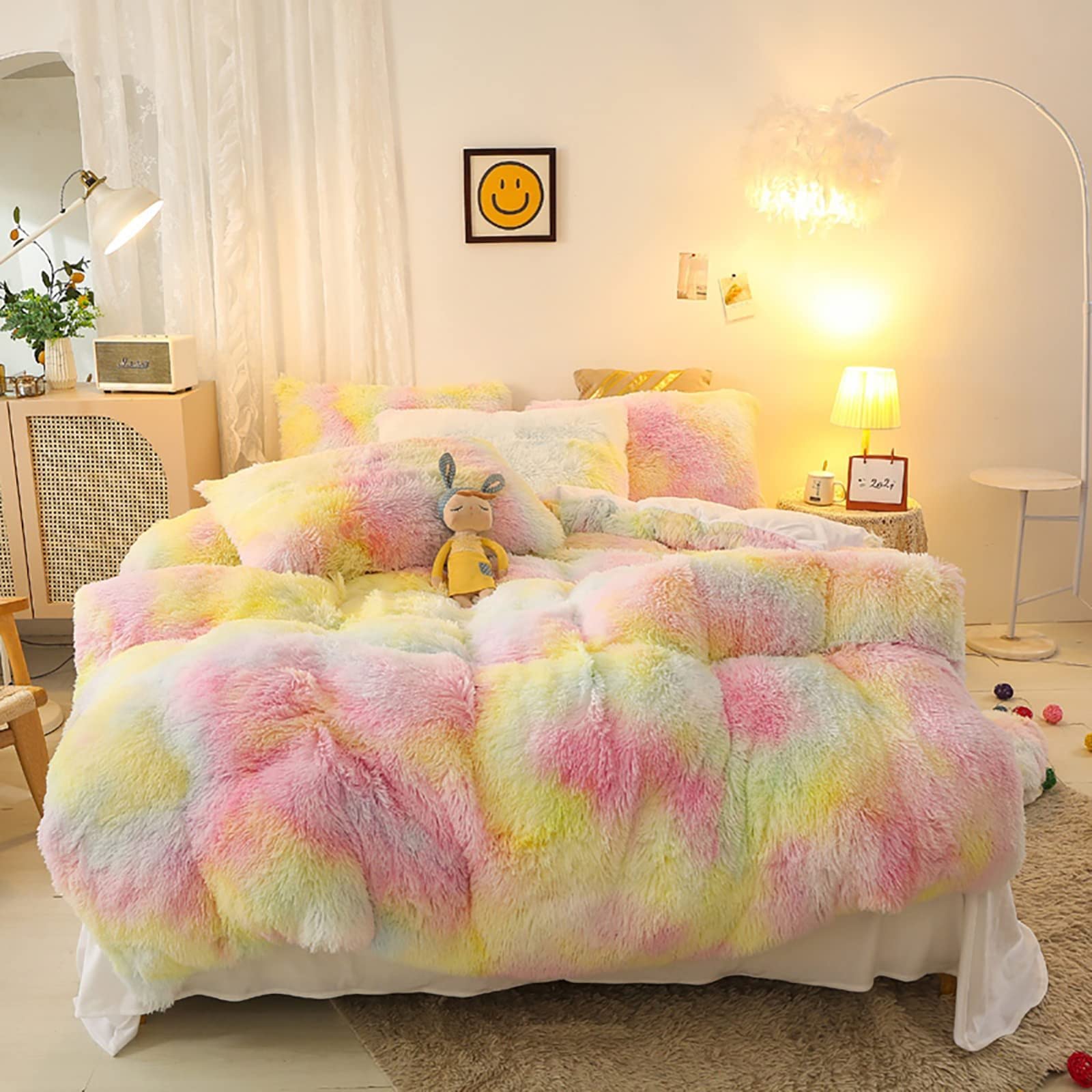 Housse de couette ultra douce et moelleuse haut de gamme avec taies d'oreiller