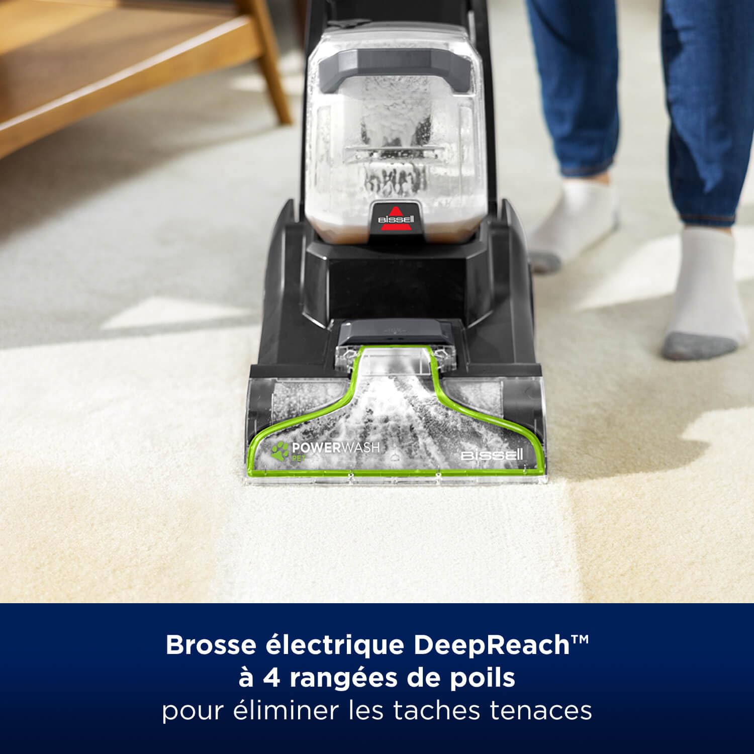 BISSELL PowerWash Pet, Nettoyeur de Tapis, Shampouineuse Idéal pour les Propriétaires d'Animaux, Appareil de Nettoyage, Nettoyeur Canapé Tissu, Moteur Puissant de 600W, Légère, 3878N