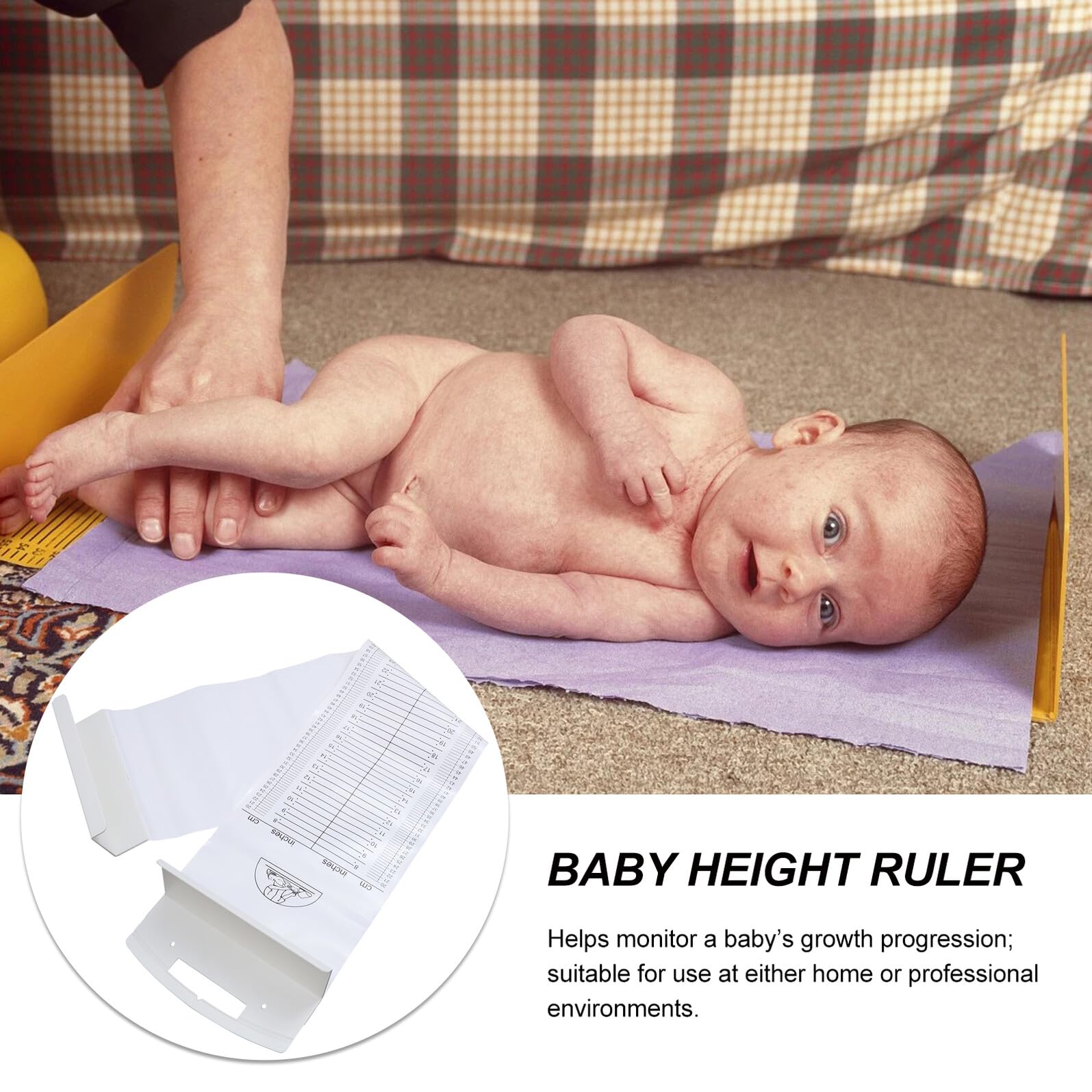 TOYANDONA Regla de Altura para Bebés y Niños Pequeños, Tapete Lavable de Abs y Pvc, Fácil de Limpiar y Amigable Piel del Ñiño, Adecuado para Uso en Casa