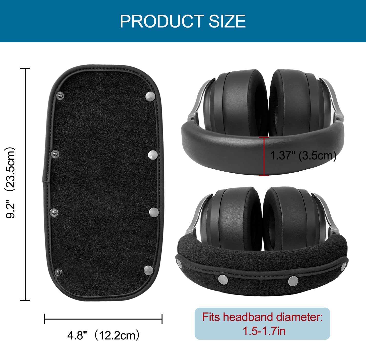 Cooling Gel Replacement Ear Pads Cushion and Headband Cover for Corsair Virtuoso RGB Wireless SE XT Gaming Headset, Headphones Protector, Easy Installation, Premium Material & Black