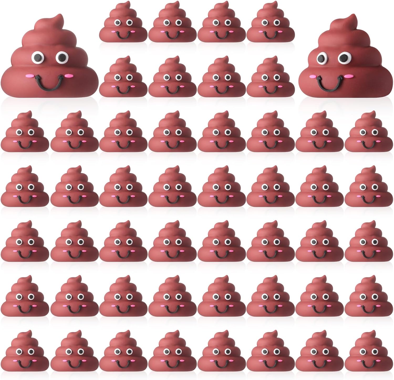 200 Pcs Mini Poop Figurine Tiny Statue Small Poop Figures Toys Fake Classic Brown Toys for Gift Bag Fillers Halloween Egg Fillers Prank Hide and Seek Props Party Supplies Gifts