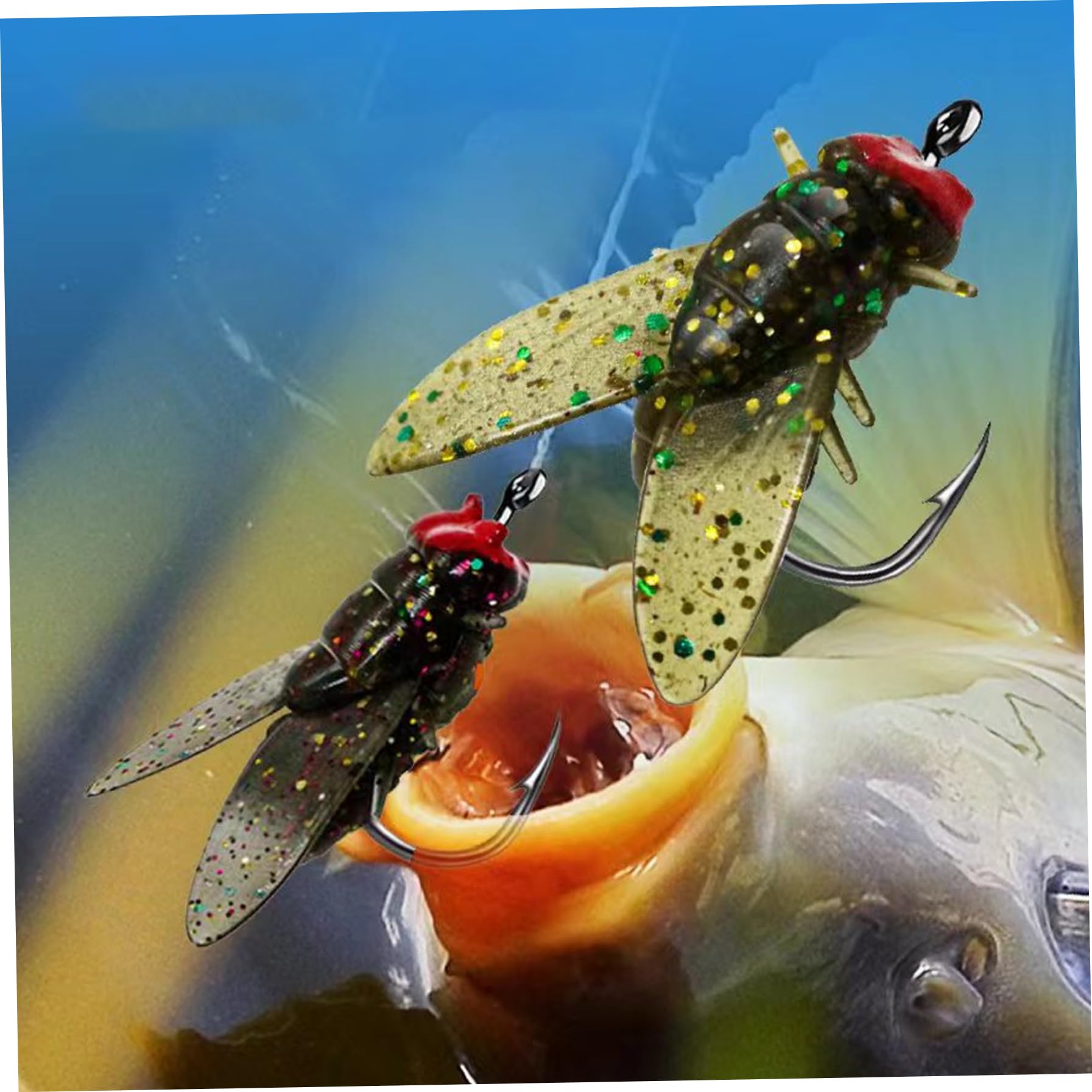Mouches de pêche à la Mouche 40pcs Lures de pêche à la Mouche kit