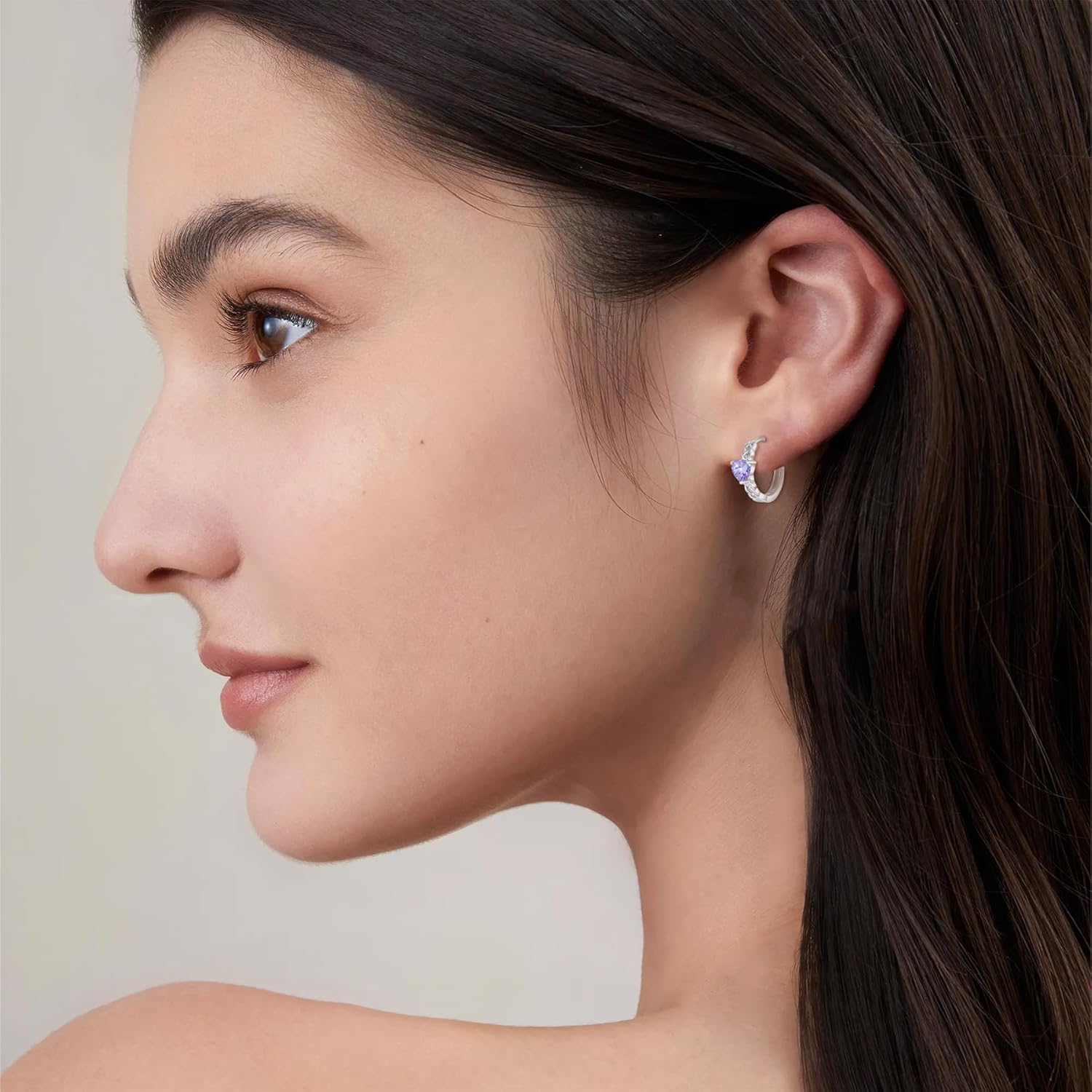 Celtic Knot Hoop Earrings 925 Sterling Silver Infinity Huggie Earrings with Birthstone Irish Jewelry Gifts for Women - Image 2