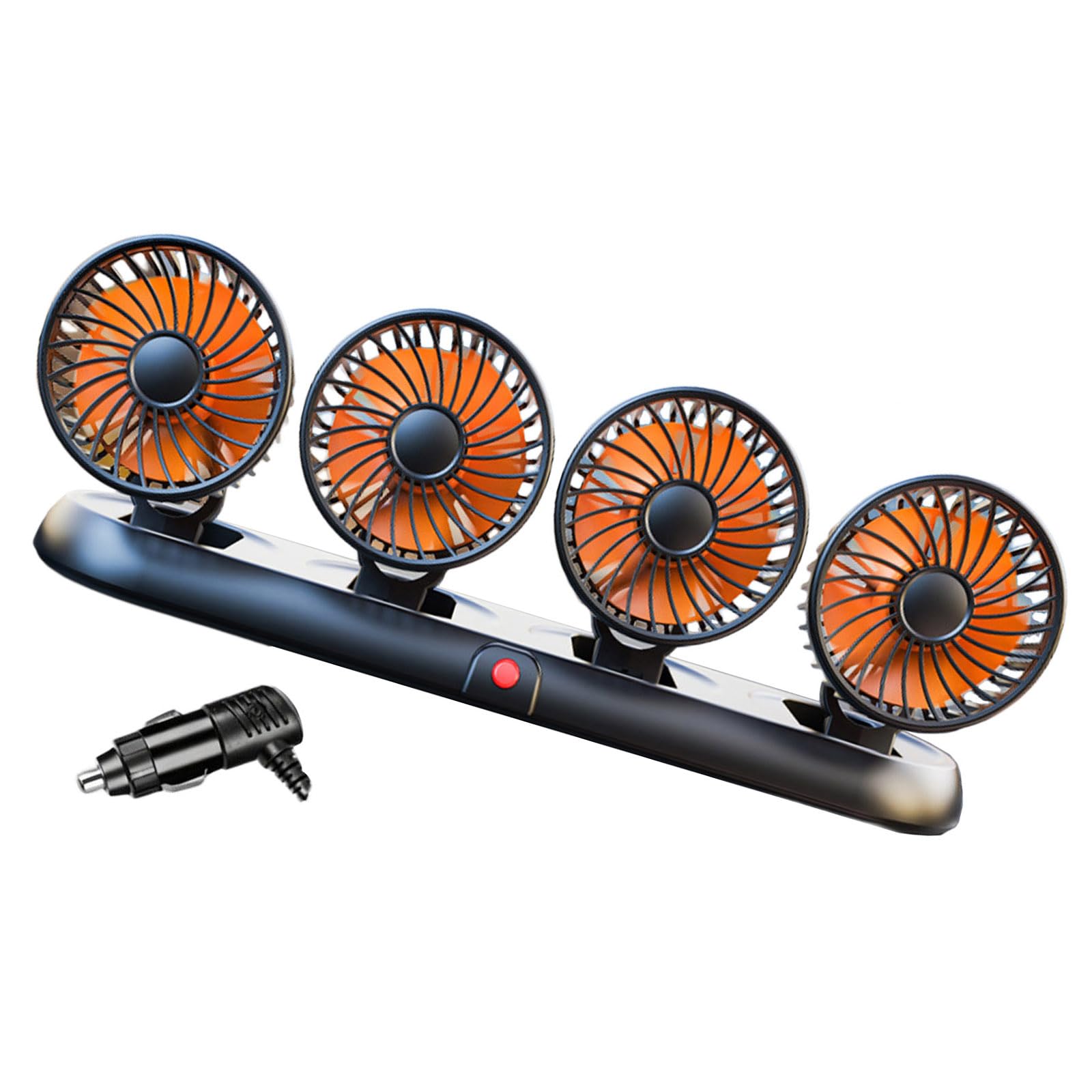 Msioytog Flexible 4 Head Small Fan Car Use Cooling Fan Perfect for Car Enhancing Airflows with Construction Foldable Cooling