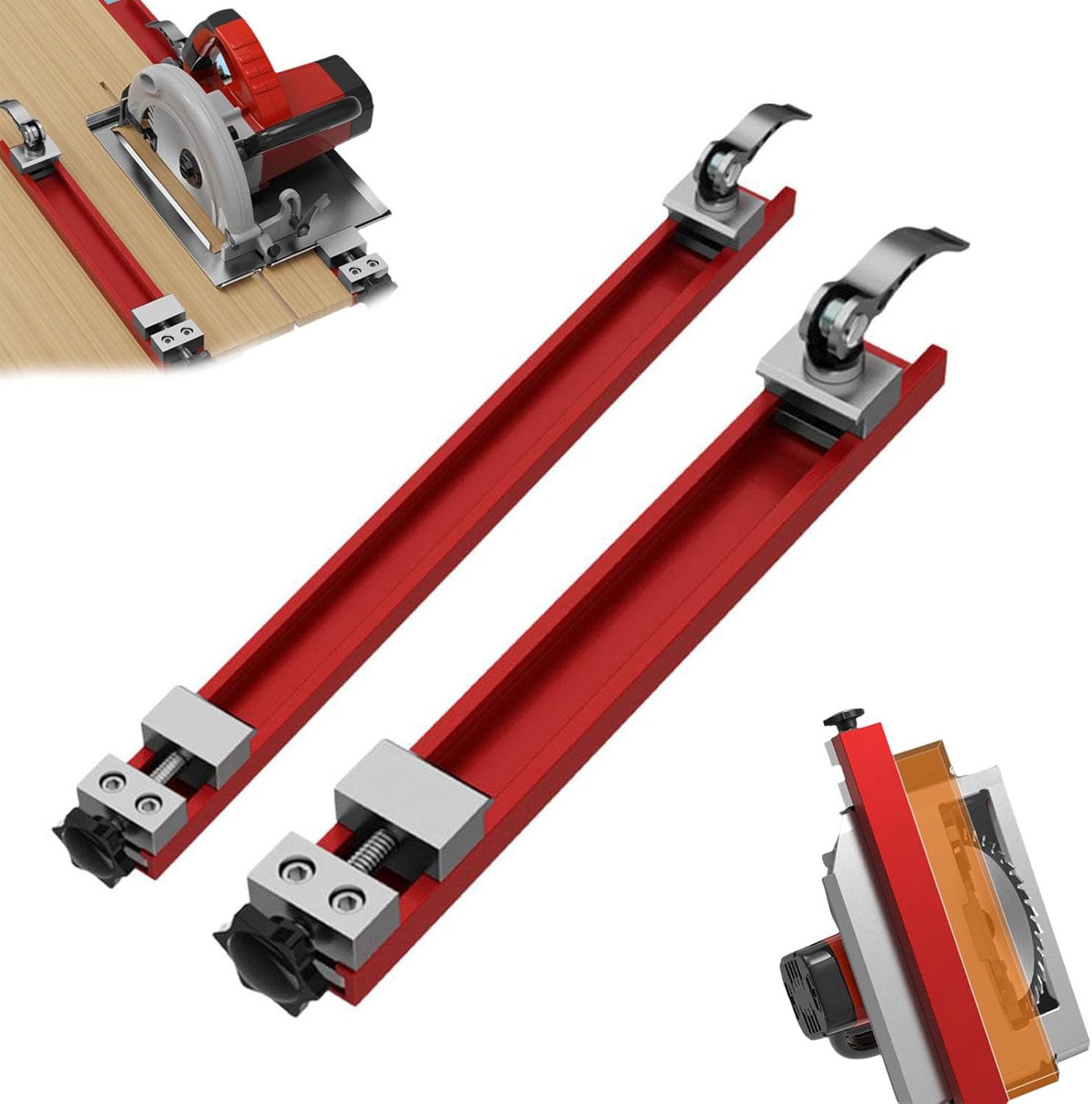 Amazon.com: Circular Saw Guide Rail,Precision Aluminum Alloy Adjustable ...