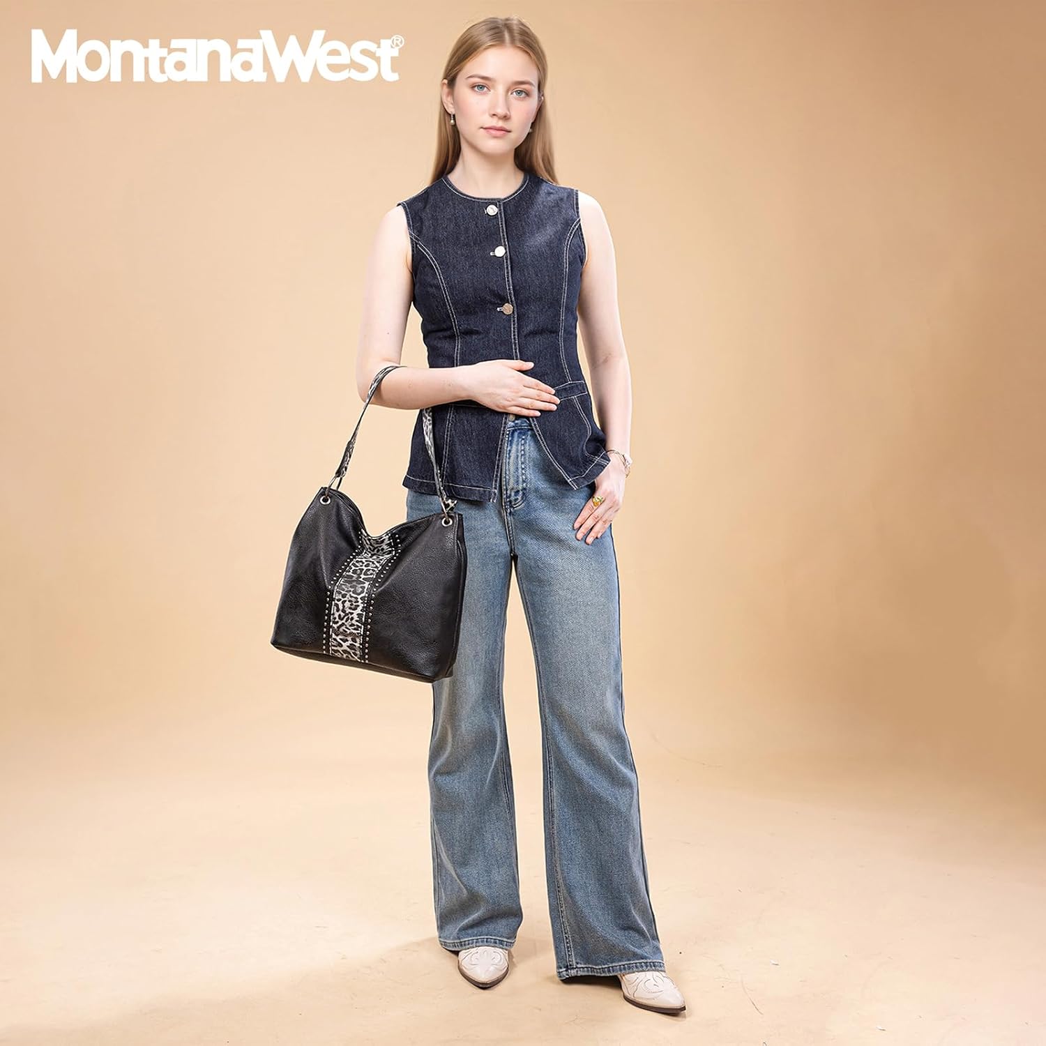 Montana West Hobo Bag for Ladies Shoulder Handbags with Back Pocket | Purses, with Zipper, Purses, with Zipper - Image 2