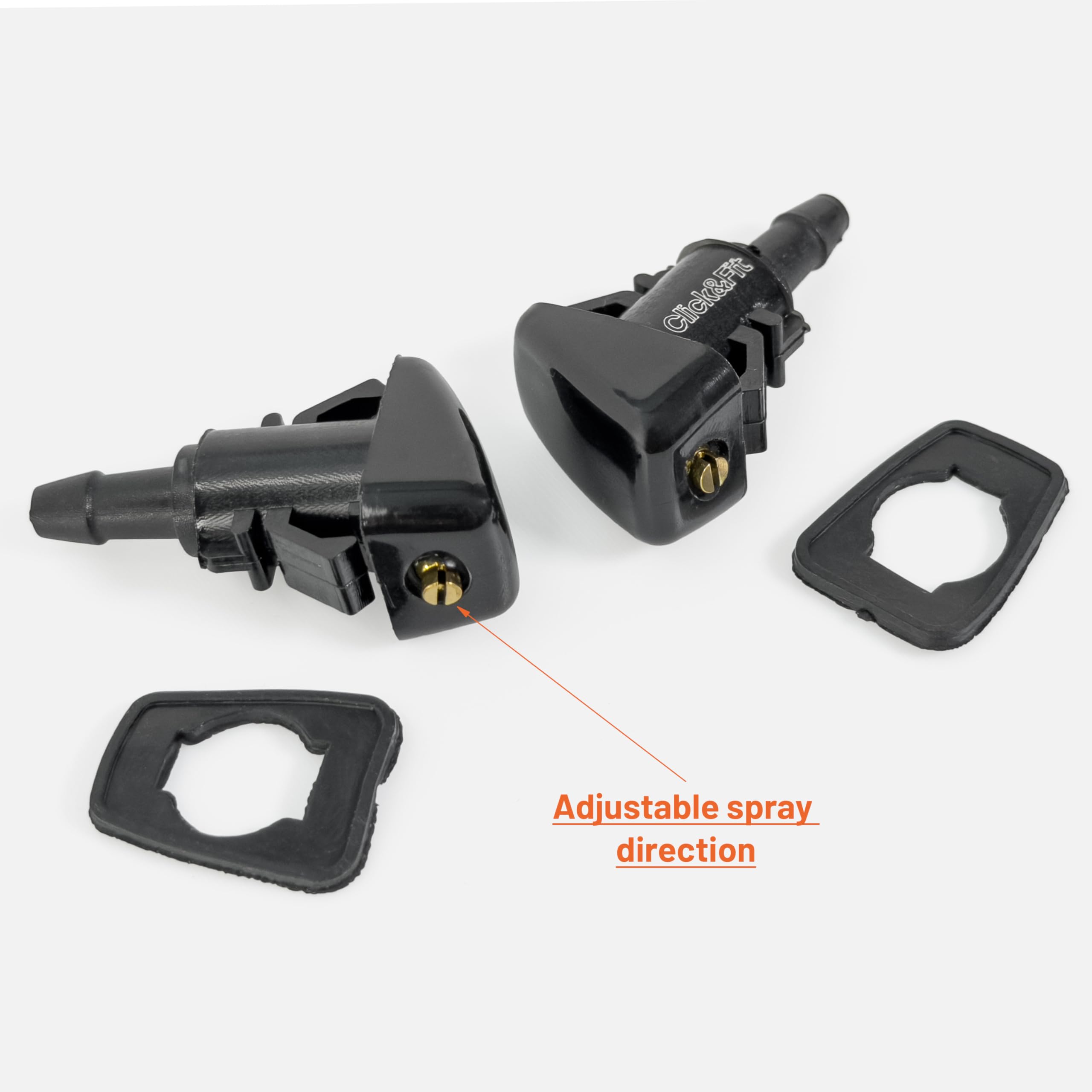 Click&Fit Adj zestaw naprawczy dysz spryskiwaczy przedniej szyby kompatybilny z Jeep Grand Cherokee Compass Patriot, Chrysler 300 Cruiser, Dodge Journey Caliber Avenger Charger 2005-2016 - zawory