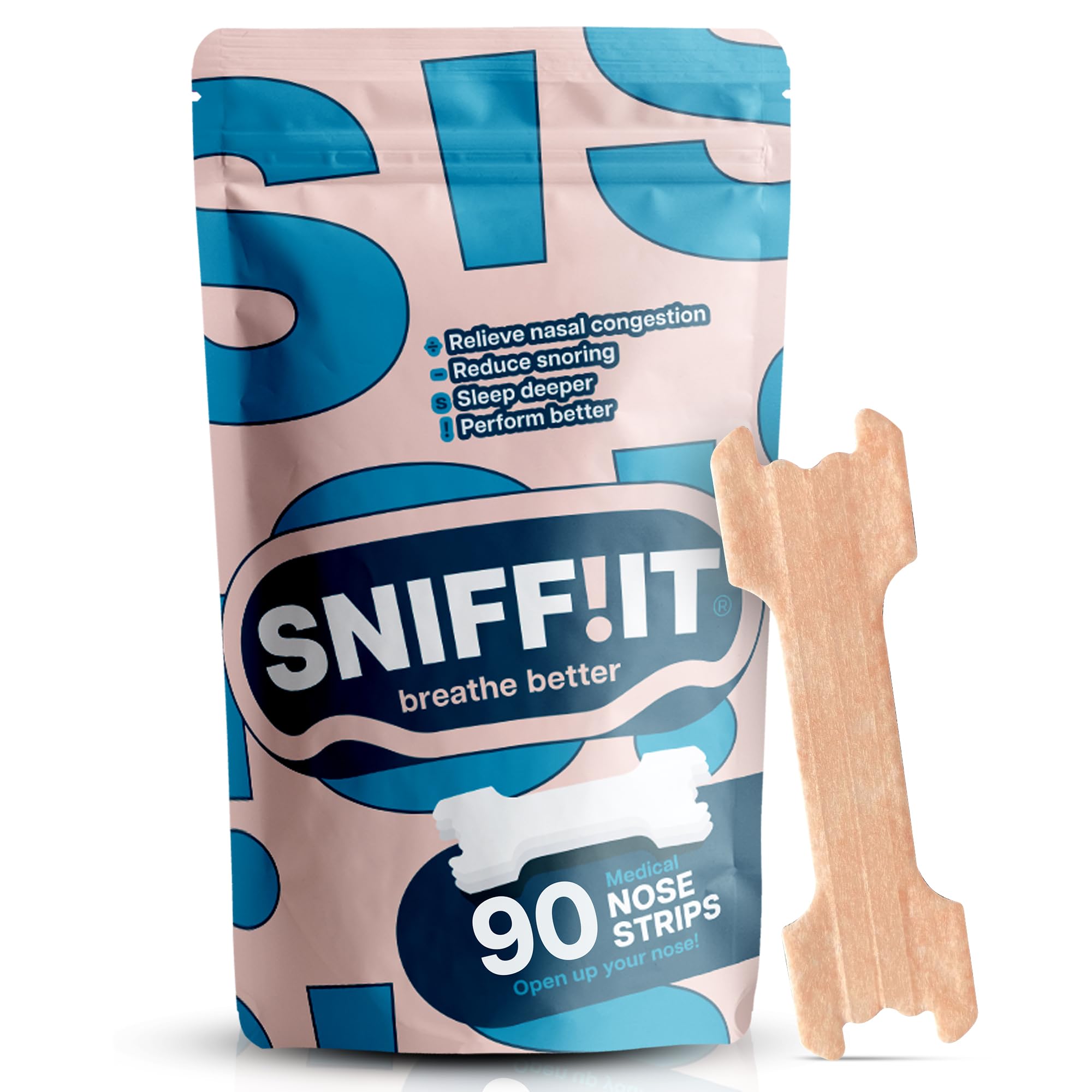 Sniffit Nasenpflaster gegen Schnarchen, Nasenstrips, 90 Stück