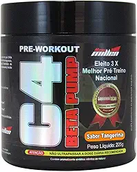 C4 Pre Treino Beta Pump 45Doses Arginina Beta alanina Taurina Cafeína (tangerina)