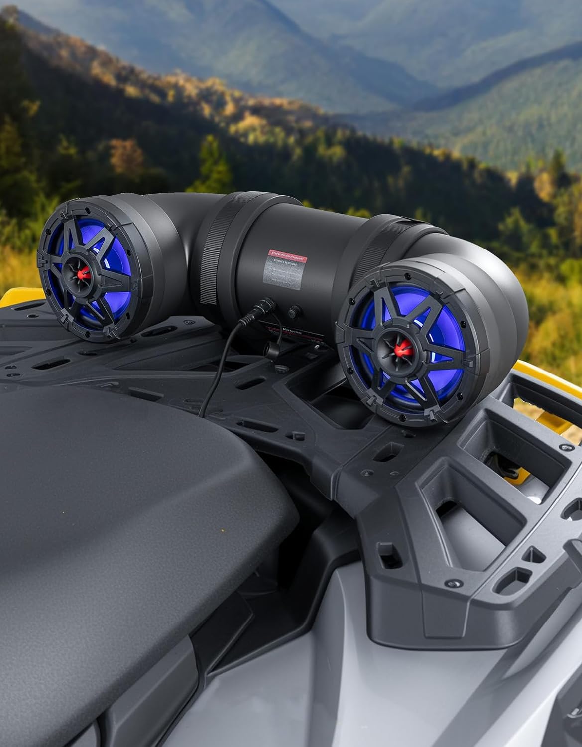 KEMIMOTO ATV Speaker 6.5 Inch Bluetooth-connectivity ATV UTV Sound Bar w/ 20 RGB Light Modes, 2X Full Range Speakers 2X Tweeters Boat Sound System Compatible with Polaris Sportman Fourtrax Can Am - Image 8