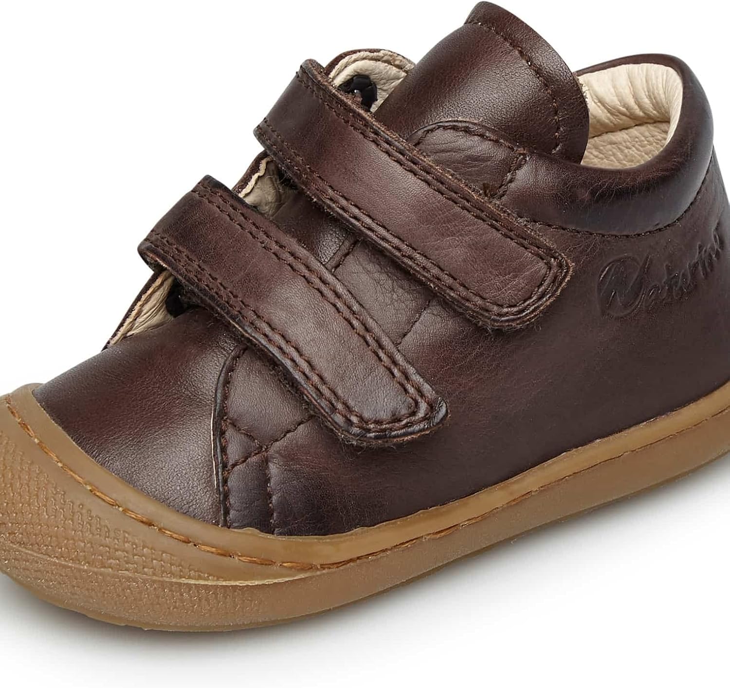 Cocoon VL Napa Leather First Steps Shoes - Dark Brown by Naturino - FINAL SALE