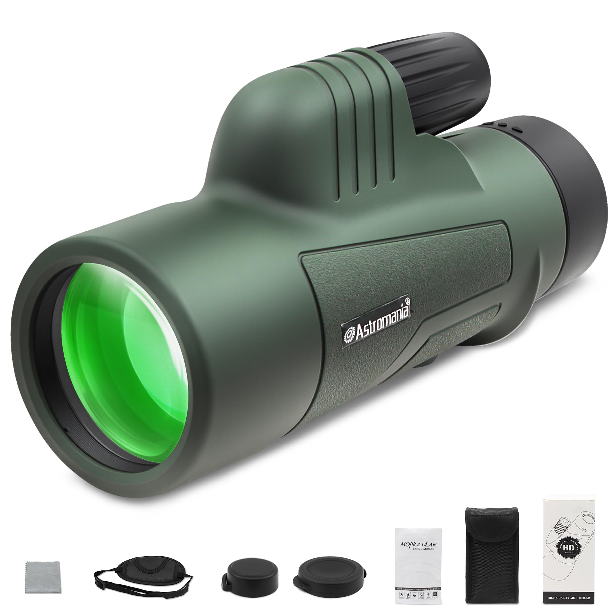 Astromania 10X42 BAK4 High Power Prism Monoculars, Waterproof, Compact Handheld Monoscope for Bird Watching, Wildlife Scenery, Traveling Gifts for Men