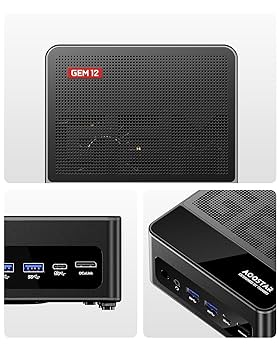 AOOSTAR Mini komputer Ryzen 7 8745HS, 16 GB DDR5 RAM, 512 GB