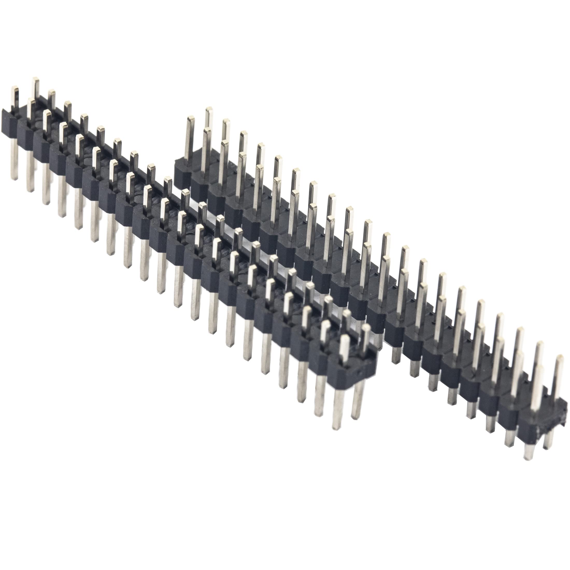 risingsaplings 20pcs Break-Away 0.1" 2x20-pin Strip Dual Male Headers for Raspberry Pi Zero GPIO (Long 11mm/0.43")-image-38