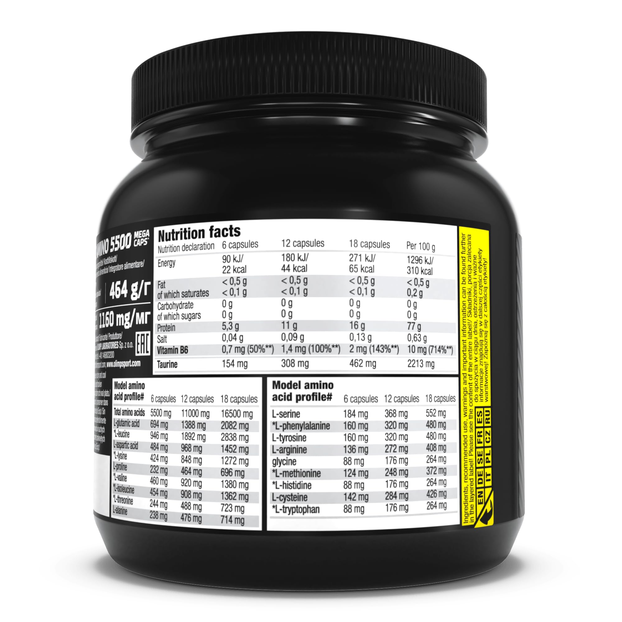 Olimp Sport Nutrition Anabolic Amino 5500 Mega Caps (400 cápsulas)