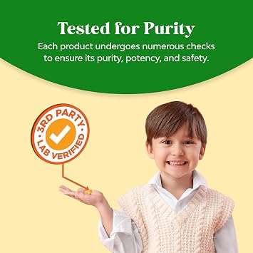 Kids DHA Omega 3 Gummies - Fatty Acids Omega 3 6 9 for Brain, Immune Strength & Vision - Nutritional DHA for Kids for Healthy Nervous System & Focus Support - Fish Free, Vegan & Non-GMO - 60 Chews