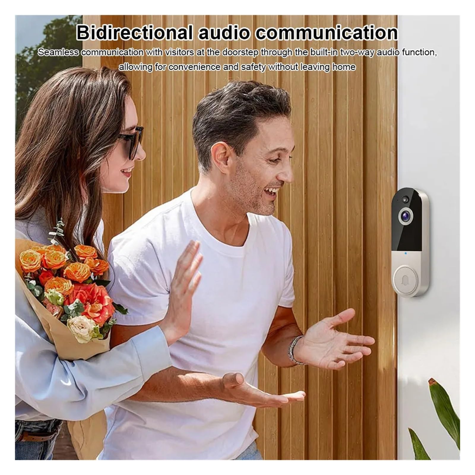 Caméra de Sonnette vidéo WiFi sans Fil Intelligente 1080P