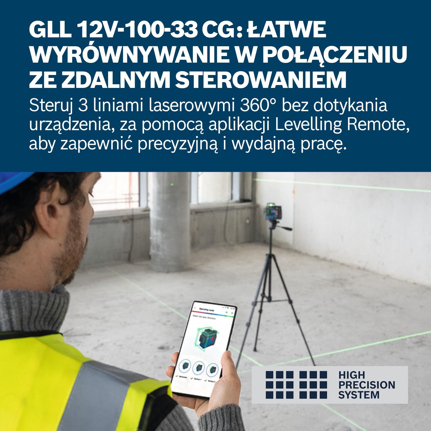 Bosch Professional Laser Liniowy GLL 12V‑100‑33 CG (3×360° zielone linie laserowe, w zestawie uchwyt, klips sufitowy, 2× GBA 12V 2.0Ah, ładowarka GAL 12V‑40, L‑BOXX 136) – Amazon Exclusive Set