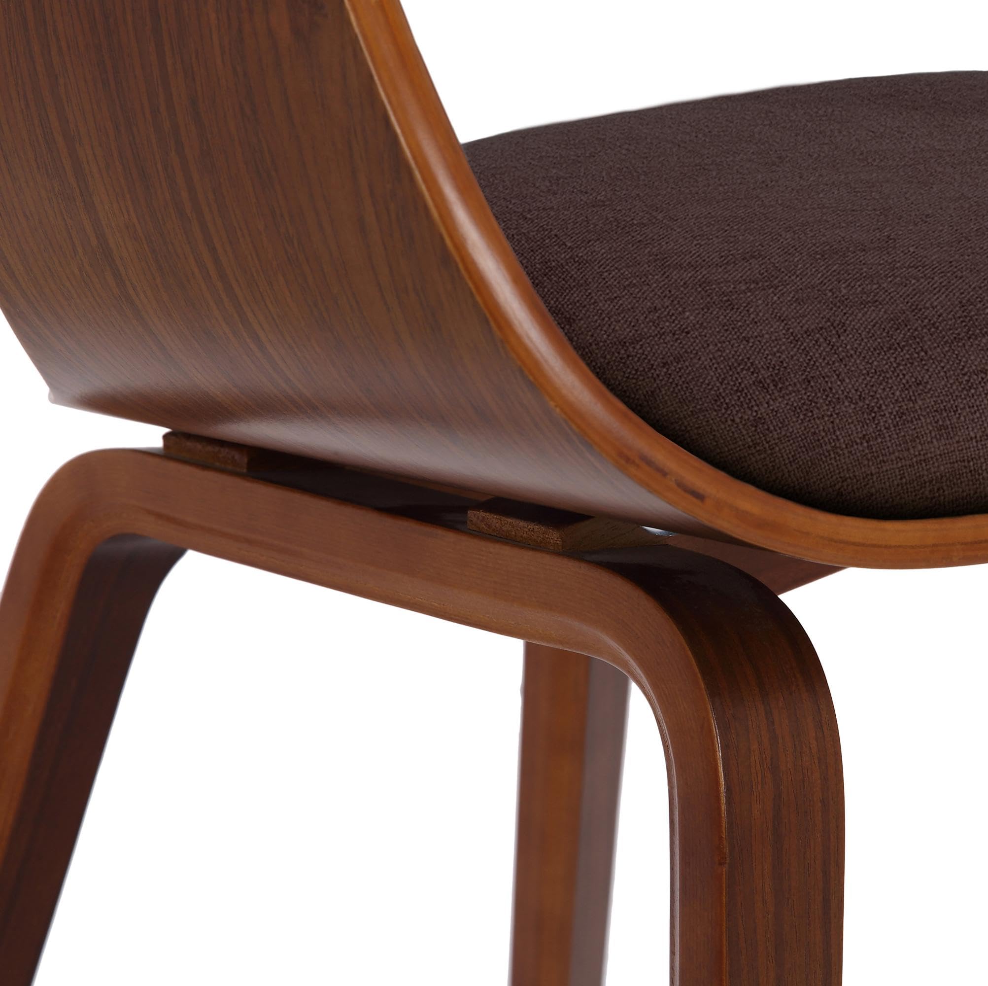 CLP Esszimmerstuhl ergonomisch Kingston,Lehnstuhl mit umlaufender Rückenlehne, Holzgestell belastbar bis 150 kg, Farbe:walnuss/braun