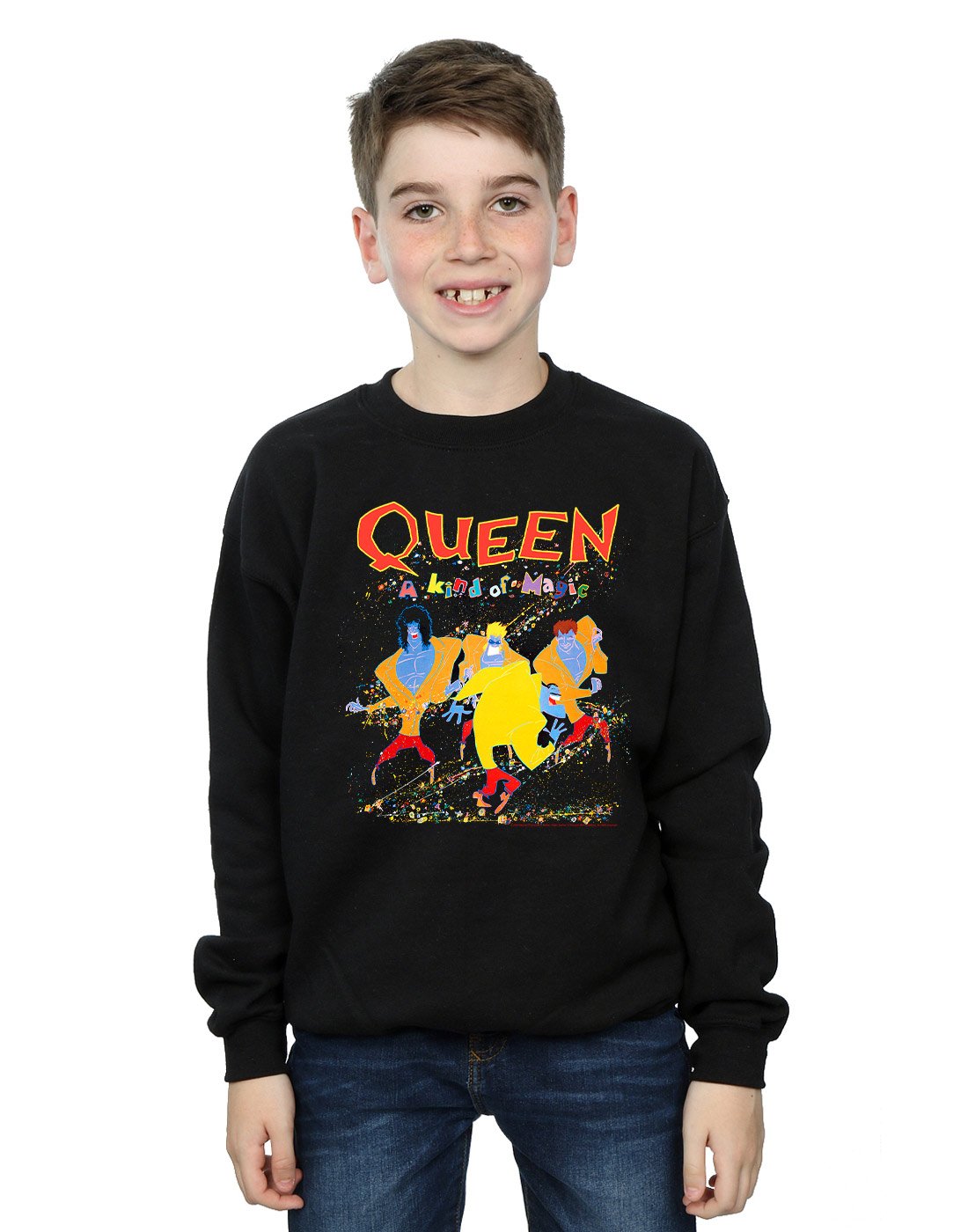 Absolute Cult Queen Boys A Kind Of Magic Sweatshirt Black 9-11 Years