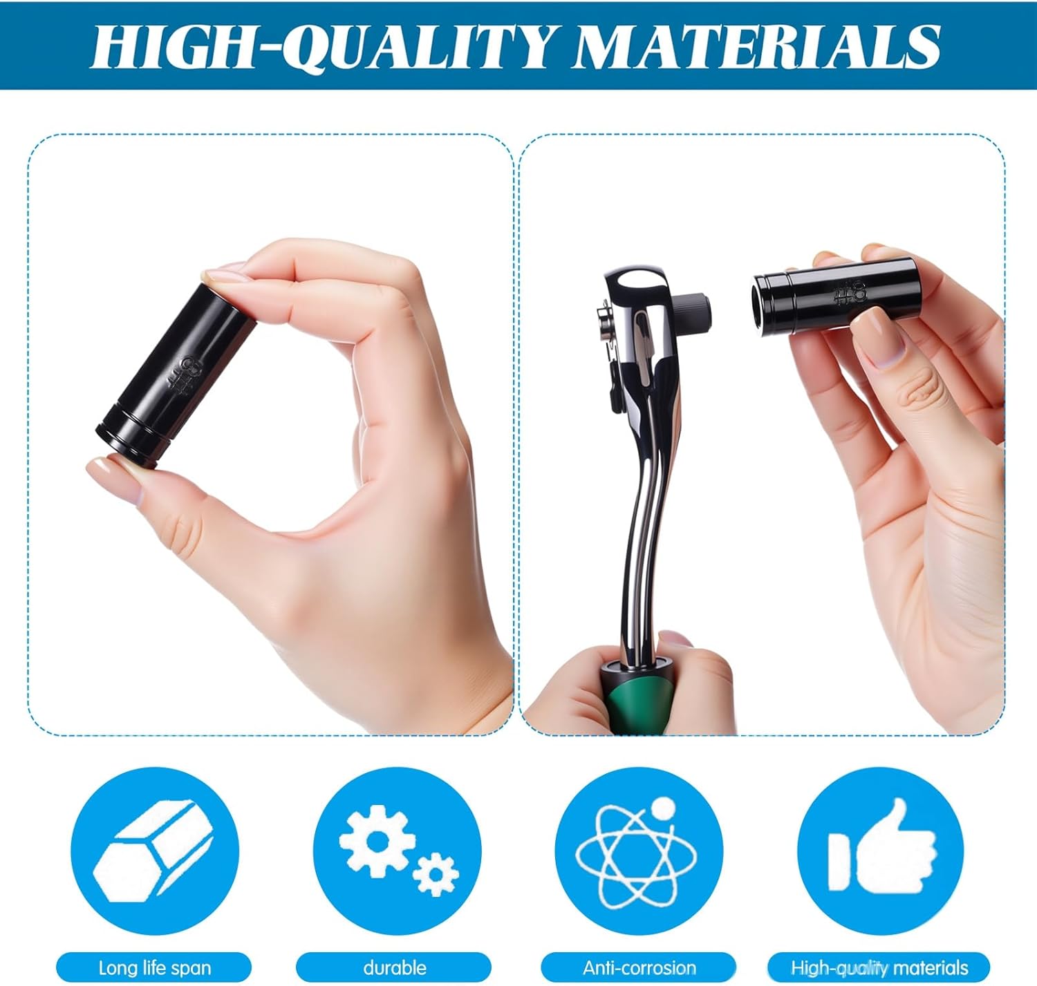 11 Pack 70700 Tap Socket Set Tap Socket Fits All Number and Fractional MCTI Standard Taps Thru 1/2" and 1/8" NPT Taps