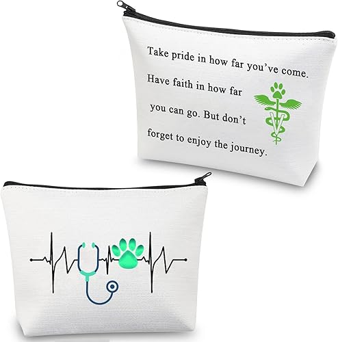 CMNIM Regalos para veterinarios, bolsa de maquillaje veterinario, bolsa de cosméticos veterinarios, regalos de tecnología veterinaria para mujeres,