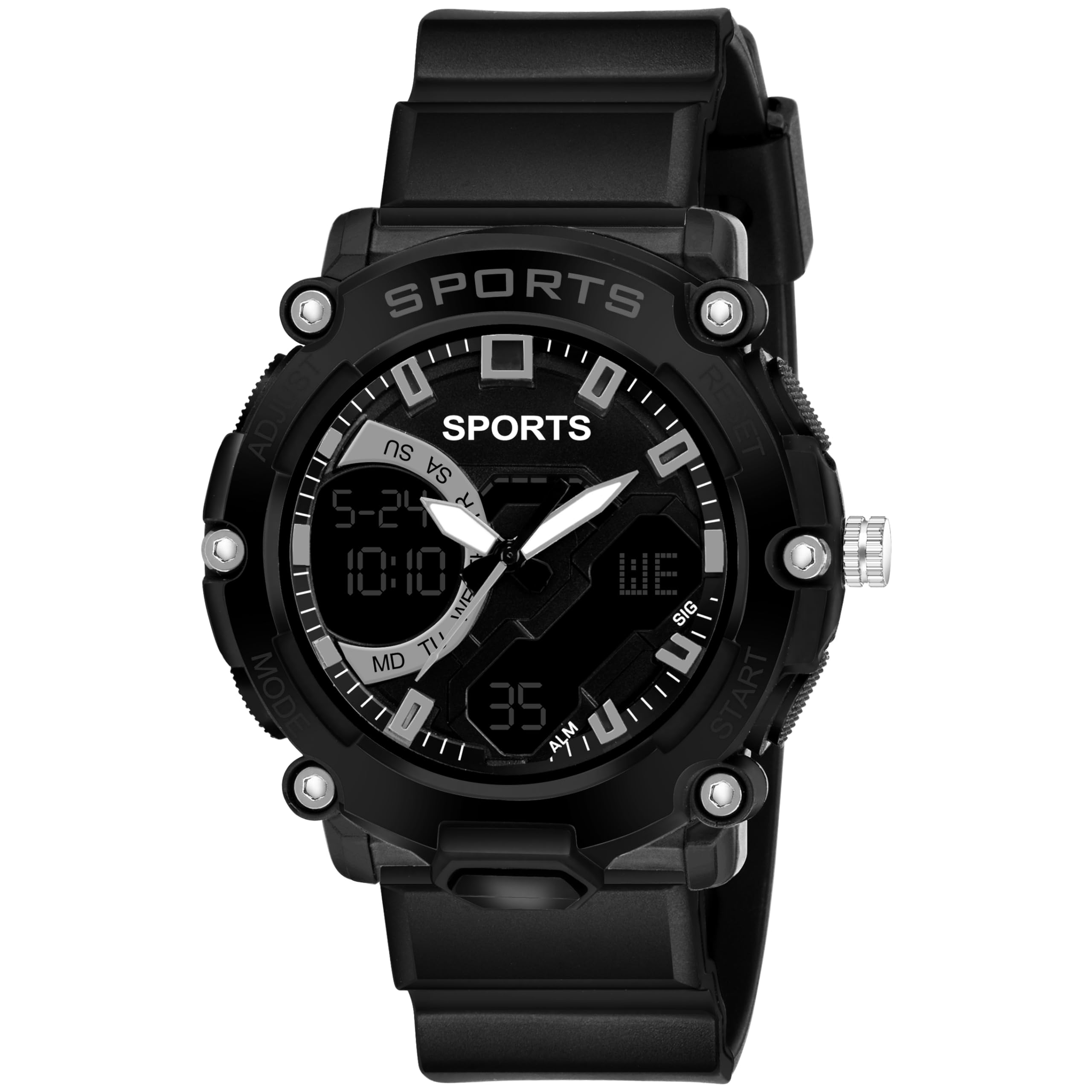 WANTON Black and Grey trendy color multifunctional attractive eye - catchy boys Analog-Digital Watch for Men (B0CLS3T9G8) Amazon Price History, Amazon Price Tracker