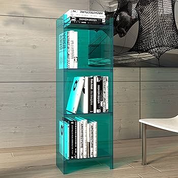 新品 しっかりしたアクリル 収納棚 Amazon.co.jp: アクリル本棚、リビングルームオフィス用のモダン