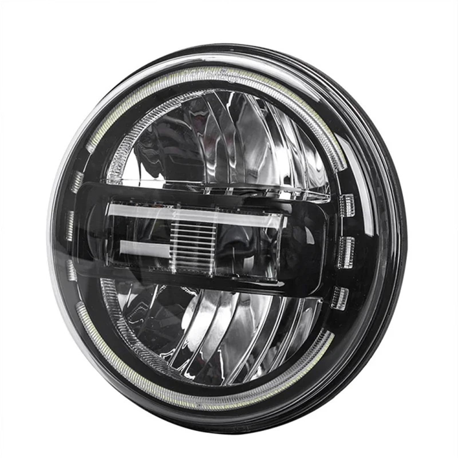 Fari Delle Auto Gruppo Ottico Anteriore A LED Da 7 Pollici, Fari A LED 12V 24V, Luce Di Marcia Diurna Per Jeep Per Wrangler JK Faro Proiettore(1PC Black)