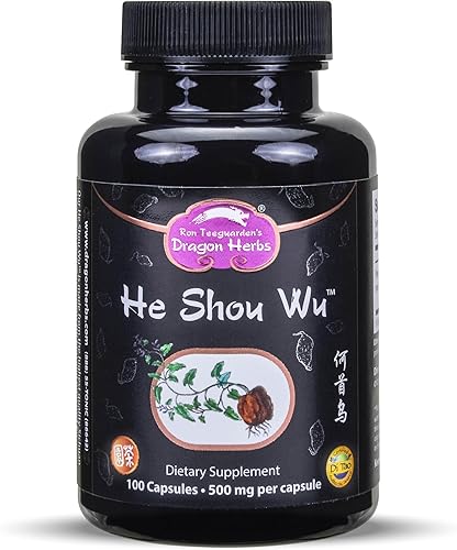 Dragon Herbs He Shou Wu - Suplemento preparado para apoyar la energía, el estado de ánimo, el apoyo inmunológico, el envejecimiento saludable, el
