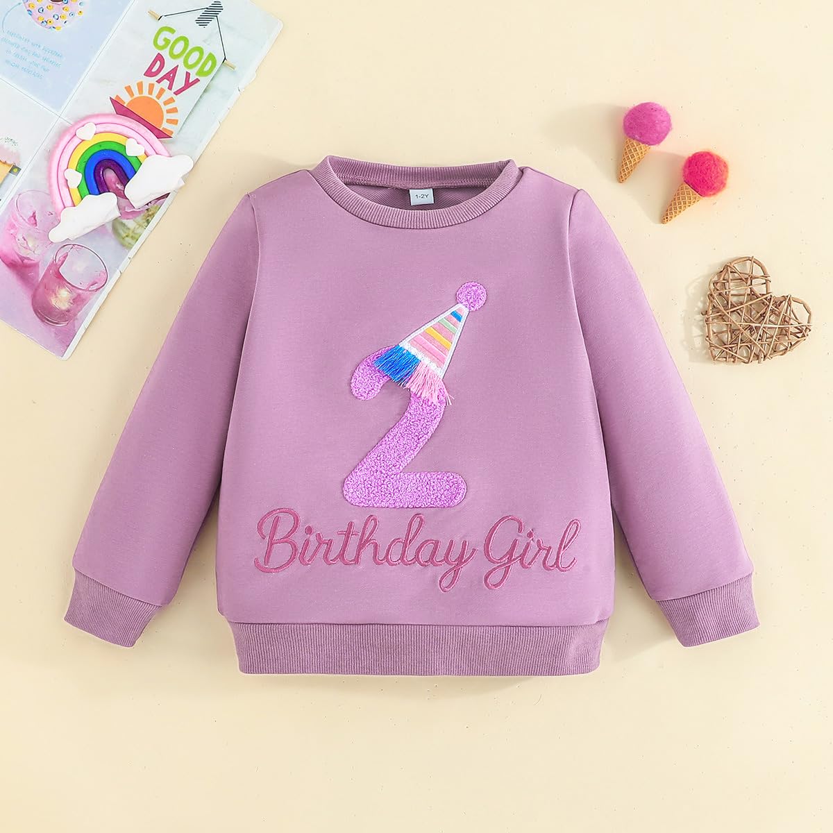 Felpa di compleanno per bambine, per bambini, abbigliamento a T Shirt da ricamo, maglione per bambini, regalo di compleanno