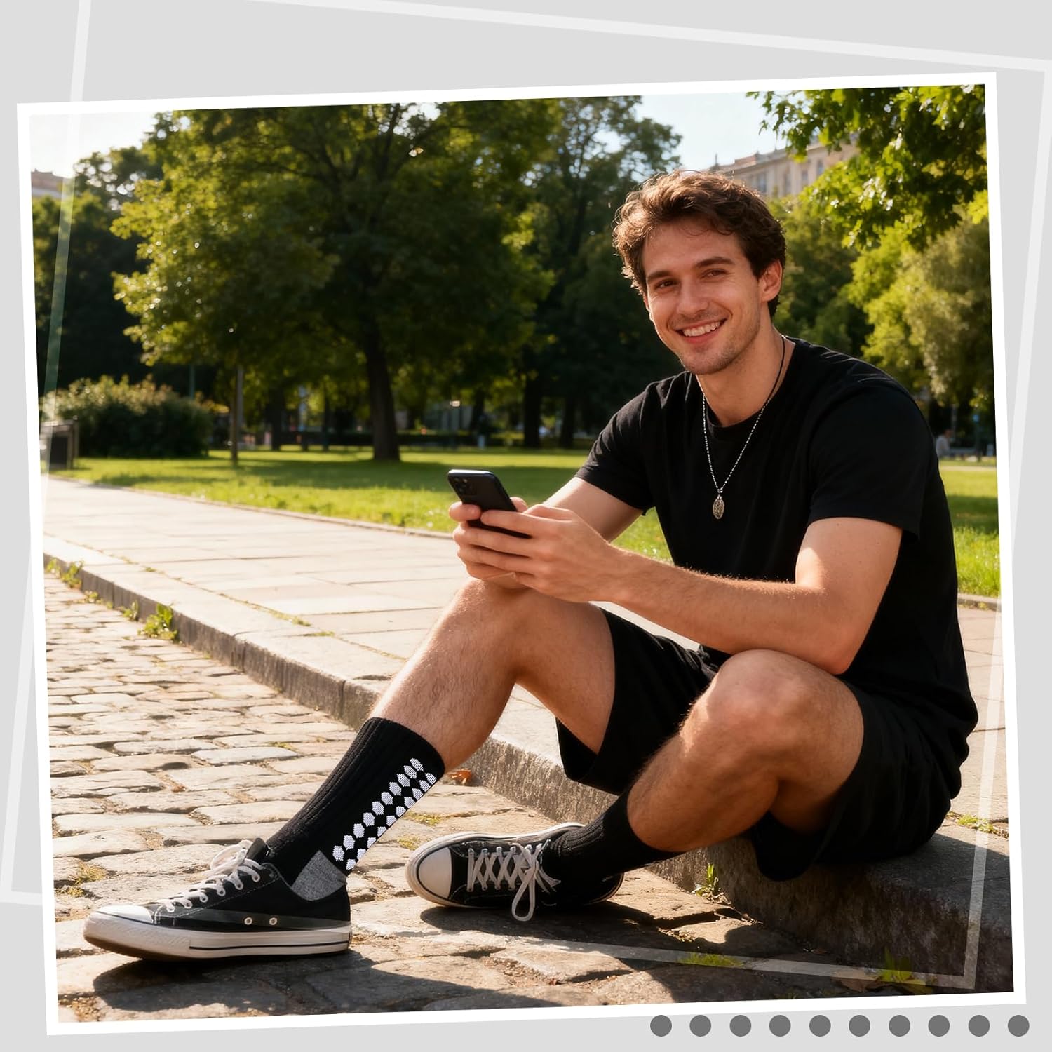 6 Pairs Grip Soccer Socks Anti Slip Athletic Socks Non Slip Sports Football Baseball Soccer Sock for Men Women - Image 3