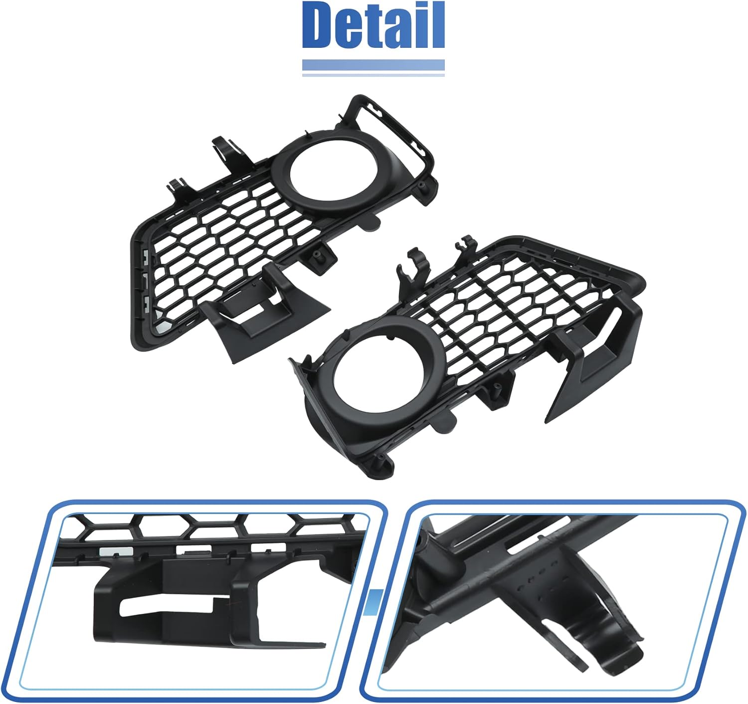 X AUTOHAUX 1 Pair 51118054155 51118054156 Front Right Passenger Side and Left Driver Side Fog Light Grille Cover Trim for BMW 3 SERIES F30 F31 M SPORT 2011-2015