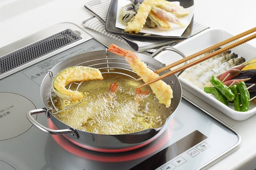 ステンレスた中華鍋・ステンレス天ぷら鍋・鍋・ナイフ・フォーク　BBQセット ステンレスた中華鍋・ステンレス天ぷら鍋・鍋・ナイフ・フォーク