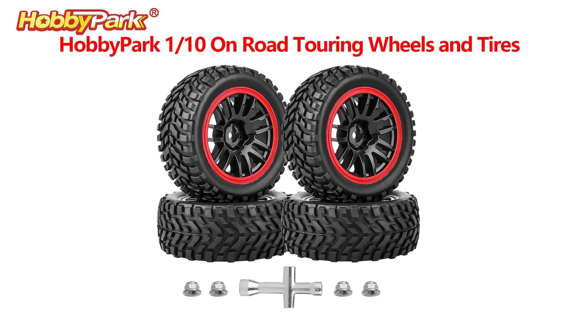 HobbyPark 1/10 RC Short Course Wheels & Tires Set – 12mm Hex, Pre-Glued, 4.25" Outer Diameter For Traxxas Slash, Redcat, Losi - View #3