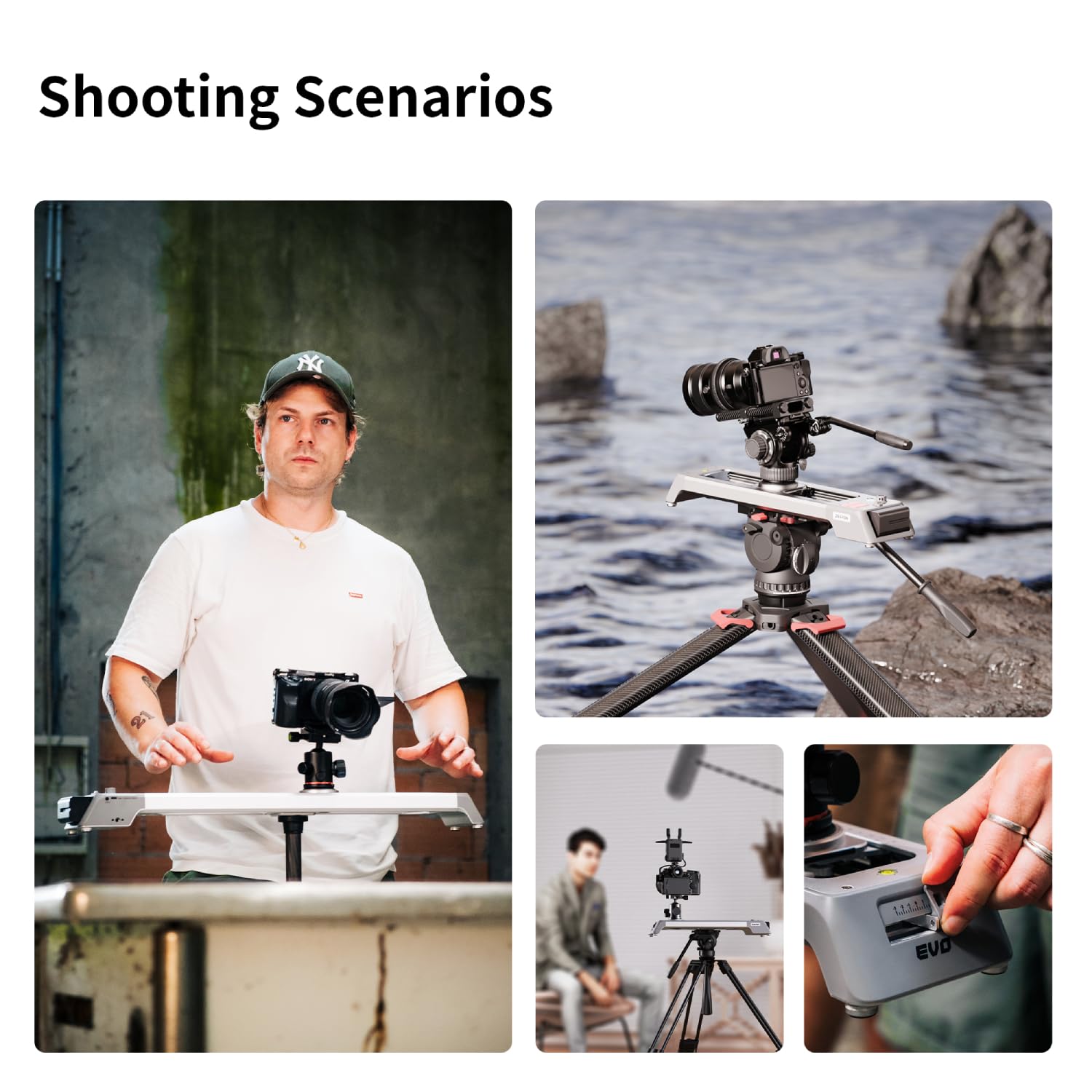 ZEAPON EVO D60 Slider per fotocamera motorizzata – 670 mm silenzioso Slider video elettrico per fotocamere DSLR/mirrorless e controllo velocità in tempo reale, regolazione punto AB