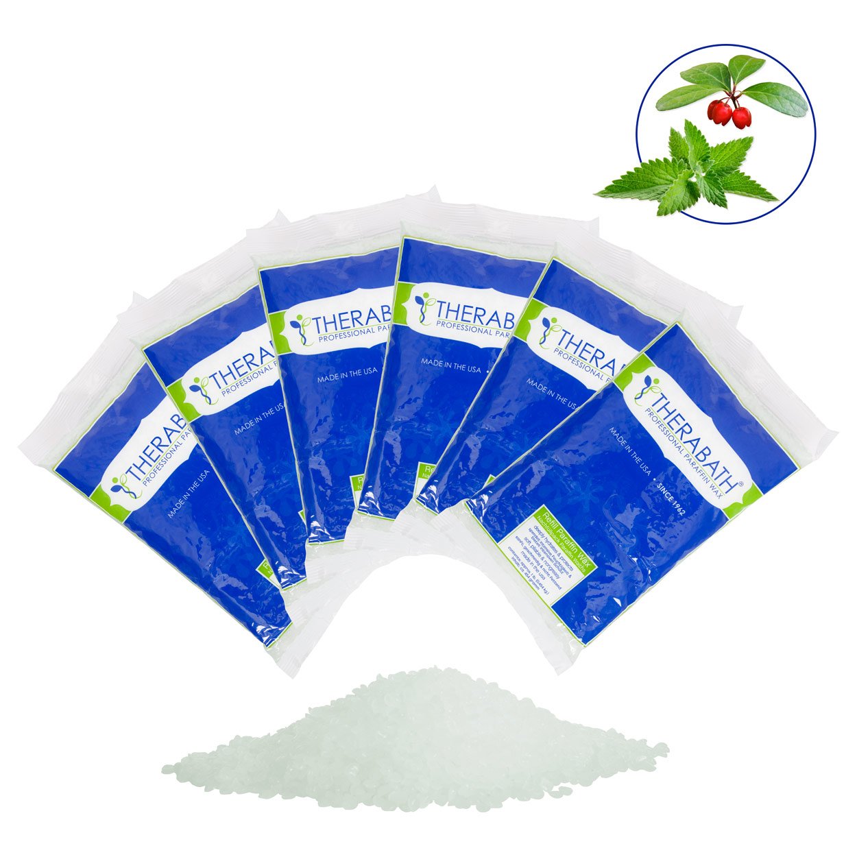 Therabath PRO Paraffin Wintergreen/Menthol - 6 Nachfüllbeutel à 454 g für Paraffinbad