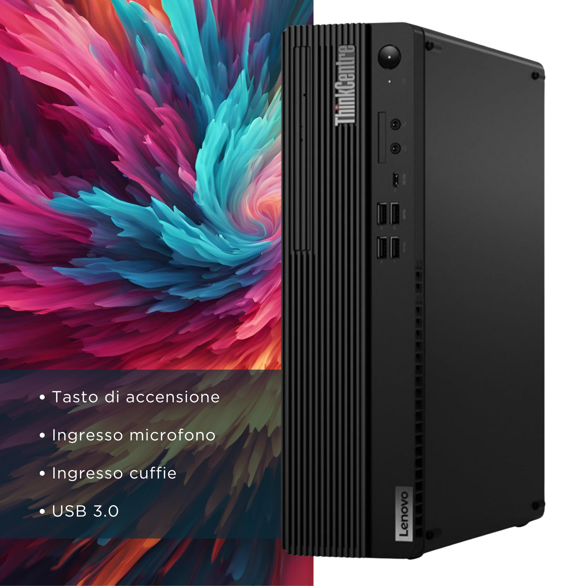 Lenovo PC Computer Desktop Thinkcentre M80s SFF - Processore Intel i5-10400 6 Core 2.90 Ghz - Ram 8Gb SSD 256Gb - GPU NVS310 Win 11 Pro (Ricondizionato)